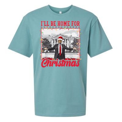 Ill Be Home For Christmas Santa Funny Trump Sueded Cloud Jersey T-Shirt