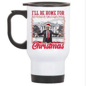 Ill Be Home For Christmas Santa Funny Trump Stainless Steel Travel Mug