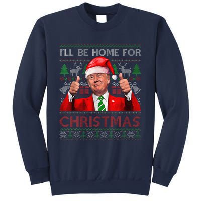 ILl Be Home For Christmas Santa Trump Xmas Pajamas Funny Sweatshirt