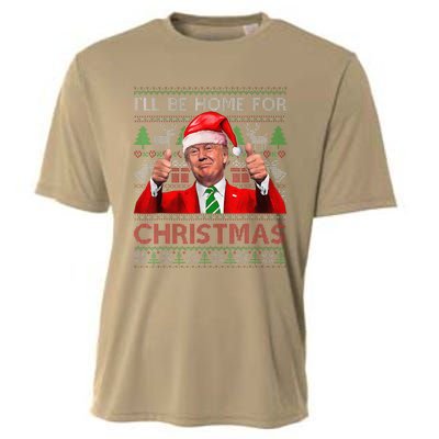 ILl Be Home For Christmas Santa Trump Xmas Pajamas Funny Cooling Performance Crew T-Shirt