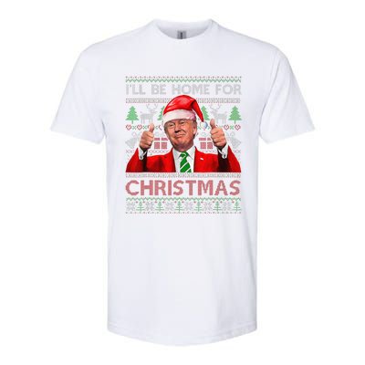 ILl Be Home For Christmas Santa Trump Xmas Pajamas Funny Softstyle CVC T-Shirt