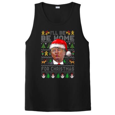 ILl Be Home For Christmas Trump Xmas Pajamas Ugly Sweater PosiCharge Competitor Tank