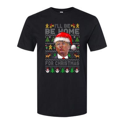 ILl Be Home For Christmas Trump Xmas Pajamas Ugly Sweater Softstyle CVC T-Shirt