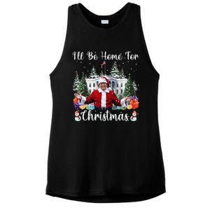 ILl Be Home For Christmas Funny Santa Claus Trump 2024 Gift Ladies PosiCharge Tri-Blend Wicking Tank