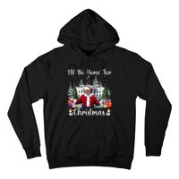 ILl Be Home For Christmas Funny Santa Claus Trump 2024 Gift Hoodie