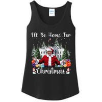 ILl Be Home For Christmas Funny Santa Claus Trump 2024 Gift Ladies Essential Tank