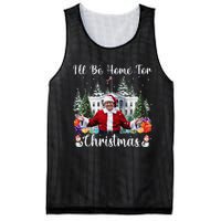 ILl Be Home For Christmas Funny Santa Claus Trump 2024 Gift Mesh Reversible Basketball Jersey Tank