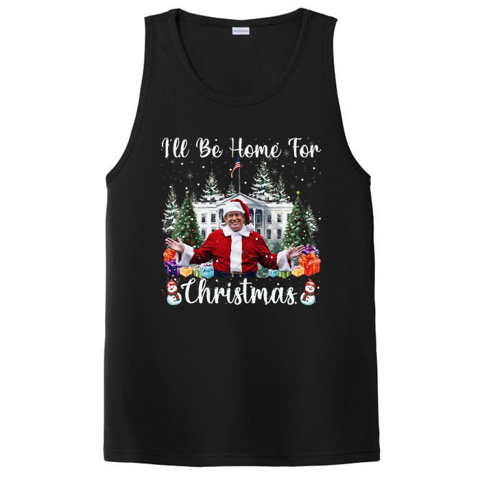 ILl Be Home For Christmas Funny Santa Claus Trump 2024 Gift PosiCharge Competitor Tank