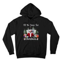 ILl Be Home For Christmas Funny Santa Claus Trump 2024 Gift Tall Hoodie