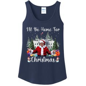 ILl Be Home For Christmas Funny Santa Claus Trump 2024 Ladies Essential Tank