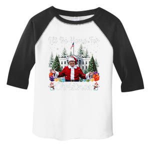 ILl Be Home For Christmas Funny Santa Claus Trump 2024 Toddler Fine Jersey T-Shirt