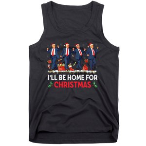 ILl Be Home For Christmas Santa Funny Trump Xmas Pajamas Gift Tank Top