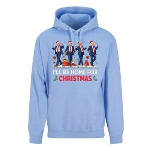 ILl Be Home For Christmas Santa Funny Trump Xmas Pajamas Gift Unisex Surf Hoodie