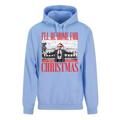 ILl Be Home For Christmas Santa Funny Trump Xmas Pajamas Gift Unisex Surf Hoodie