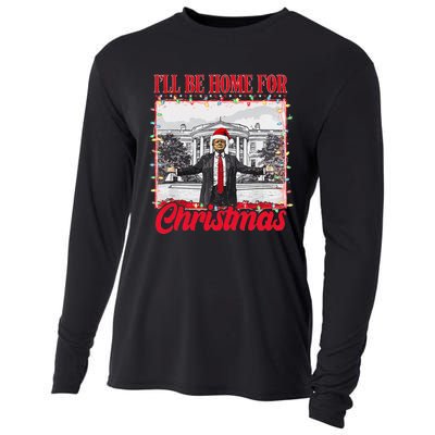 ILl Be Home For Christmas Santa Funny Xmas Pajamas Gift Cooling Performance Long Sleeve Crew