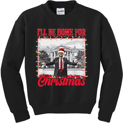 ILl Be Home For Christmas Santa Funny Xmas Pajamas Gift Kids Sweatshirt