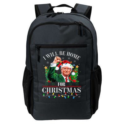 ILl Be Home For Christmas Santa Funny Trump Xmas Pajamas Daily Commute Backpack