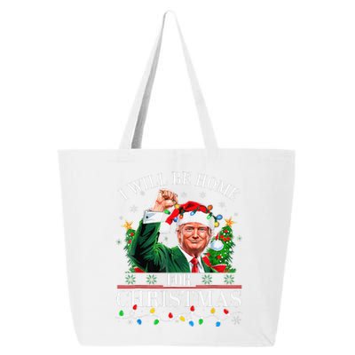 ILl Be Home For Christmas Santa Funny Trump Xmas Pajamas 25L Jumbo Tote