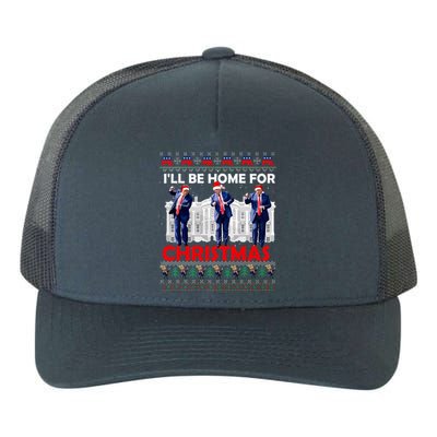 ILl Be Home For Christmas Santa Trump Xmas Pajamas Yupoong Adult 5-Panel Trucker Hat