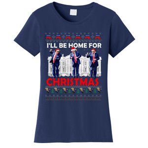 ILl Be Home For Christmas Santa Trump Xmas Pajamas Women's T-Shirt