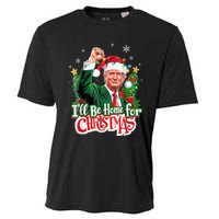 ILl Be Home For Christmas Funny Trump Santa 2024 Cooling Performance Crew T-Shirt