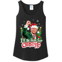 ILl Be Home For Christmas Funny Trump Santa 2024 Ladies Essential Tank