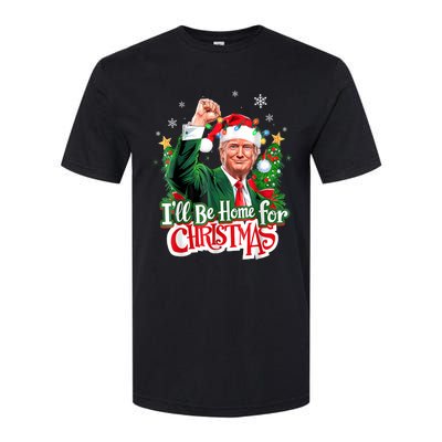 ILl Be Home For Christmas Funny Trump Santa 2024 Softstyle CVC T-Shirt