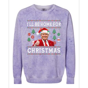 ILl Be Home For Christmas Donald Trump Santa Christmas Colorblast Crewneck Sweatshirt