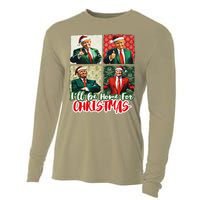 ILl Be Home For Christmas Santa Funny Trump Xmas Pajamas Cooling Performance Long Sleeve Crew