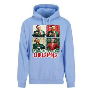 ILl Be Home For Christmas Santa Funny Trump Xmas Pajamas Unisex Surf Hoodie