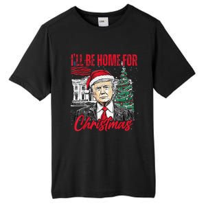 ILl Be Home For Christmas Funny Santa Trump Xmas Pajamas Tall Fusion ChromaSoft Performance T-Shirt