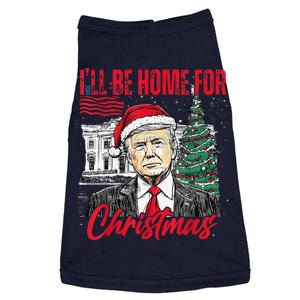 ILl Be Home For Christmas Funny Santa Trump Xmas Pajamas Doggie Tank