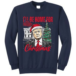 ILl Be Home For Christmas Funny Santa Trump Xmas Pajamas Sweatshirt