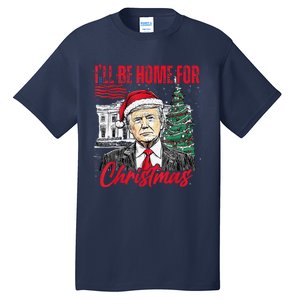 ILl Be Home For Christmas Funny Santa Trump Xmas Pajamas Tall T-Shirt