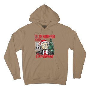 ILl Be Home For Christmas Funny Santa Trump Xmas Pajamas Hoodie