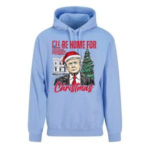 ILl Be Home For Christmas Funny Santa Trump Xmas Pajamas Unisex Surf Hoodie