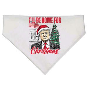 ILl Be Home For Christmas Funny Santa Trump Xmas Pajamas USA-Made Doggie Bandana