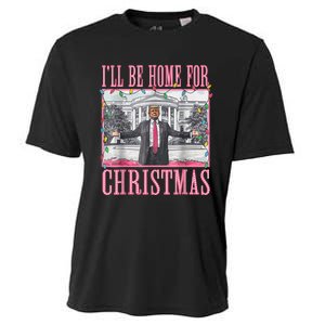 ILl Be Home For Christmas Santa Funny Trump Xmas Pajamas Cooling Performance Crew T-Shirt