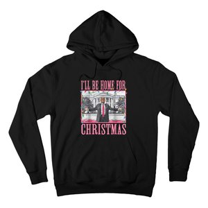 ILl Be Home For Christmas Santa Funny Trump Xmas Pajamas Hoodie