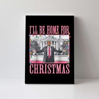 ILl Be Home For Christmas Santa Funny Trump Xmas Pajamas Canvas