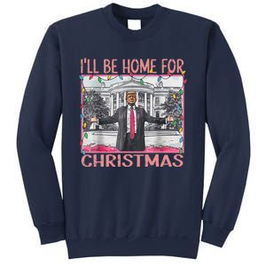 ILl Be Home For Christmas Santa Funny Trump Xmas Pajamas Sweatshirt