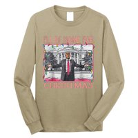 ILl Be Home For Christmas Santa Funny Trump Xmas Pajamas Long Sleeve Shirt