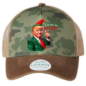 ILl Be Home For Christmas Funny Santa Claus Trump 2024 Legacy Tie Dye Trucker Hat