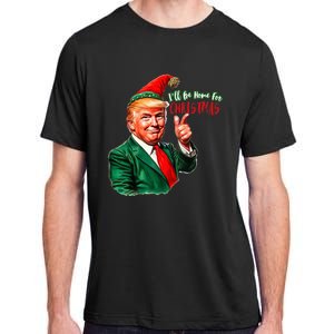 ILl Be Home For Christmas Funny Santa Claus Trump 2024 Adult ChromaSoft Performance T-Shirt