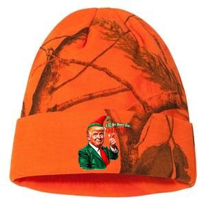 ILl Be Home For Christmas Funny Santa Claus Trump 2024 Kati Licensed 12" Camo Beanie