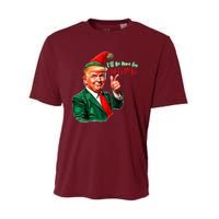 ILl Be Home For Christmas Funny Santa Claus Trump 2024 Performance Sprint T-Shirt