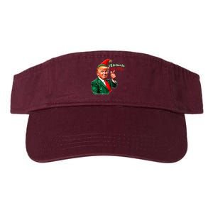 ILl Be Home For Christmas Funny Santa Claus Trump 2024 Valucap Bio-Washed Visor