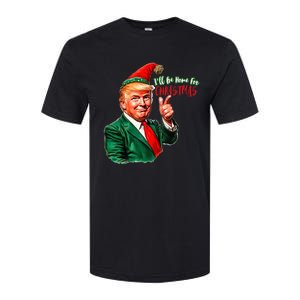 ILl Be Home For Christmas Funny Santa Claus Trump 2024 Softstyle CVC T-Shirt