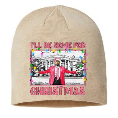 ILl Be Home For Christmas Santa Funny Trump Xmas Pajamas Sustainable Beanie