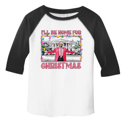 ILl Be Home For Christmas Santa Funny Trump Xmas Pajamas Toddler Fine Jersey T-Shirt